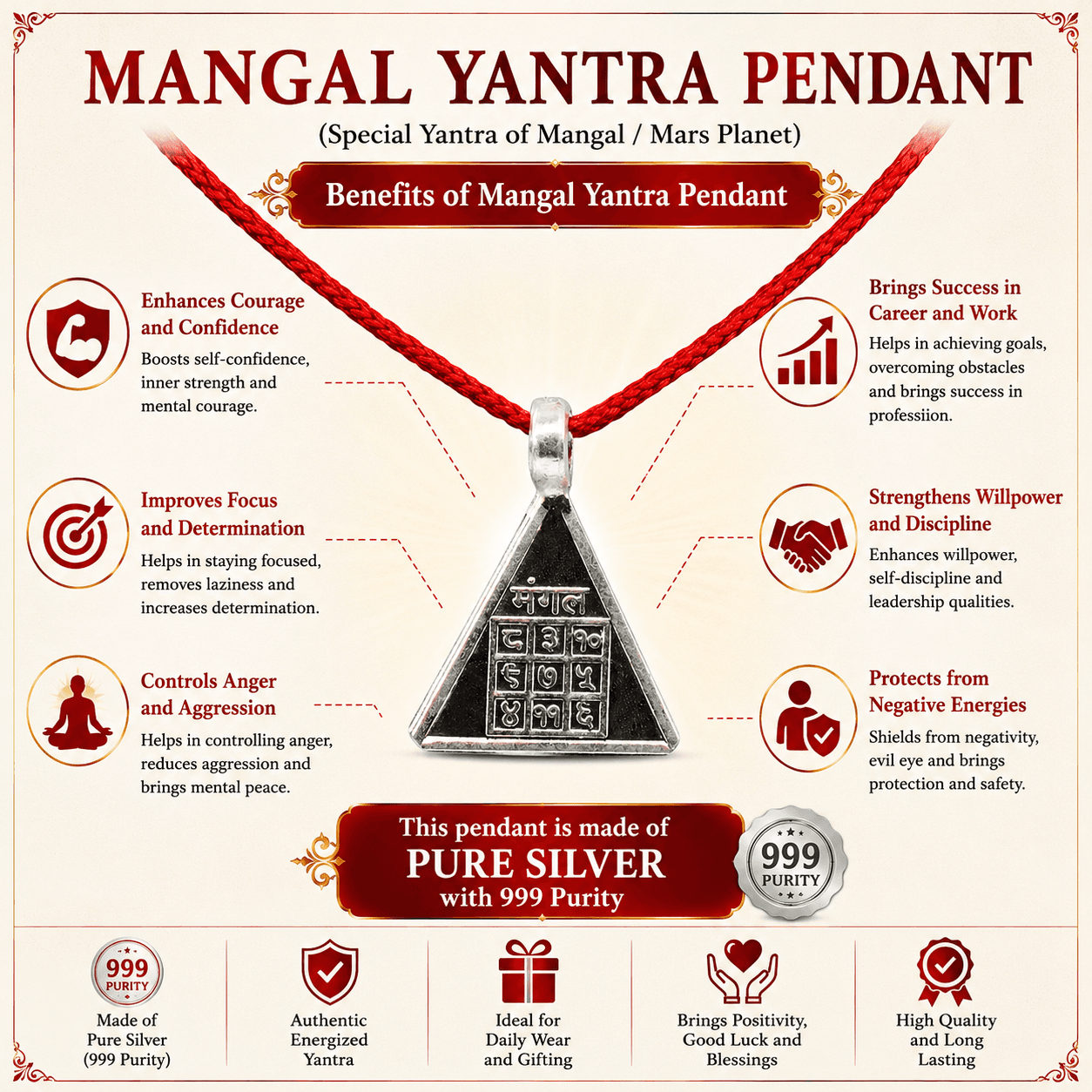 Mangal Yantra Pendant thumbnail 3