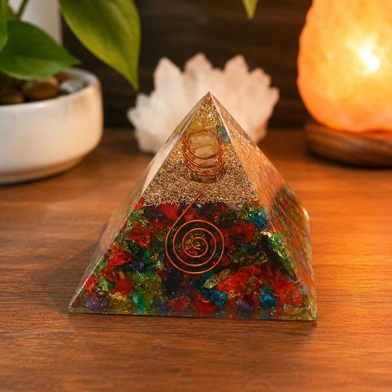 Crystal Healing Orgonite Pyramid