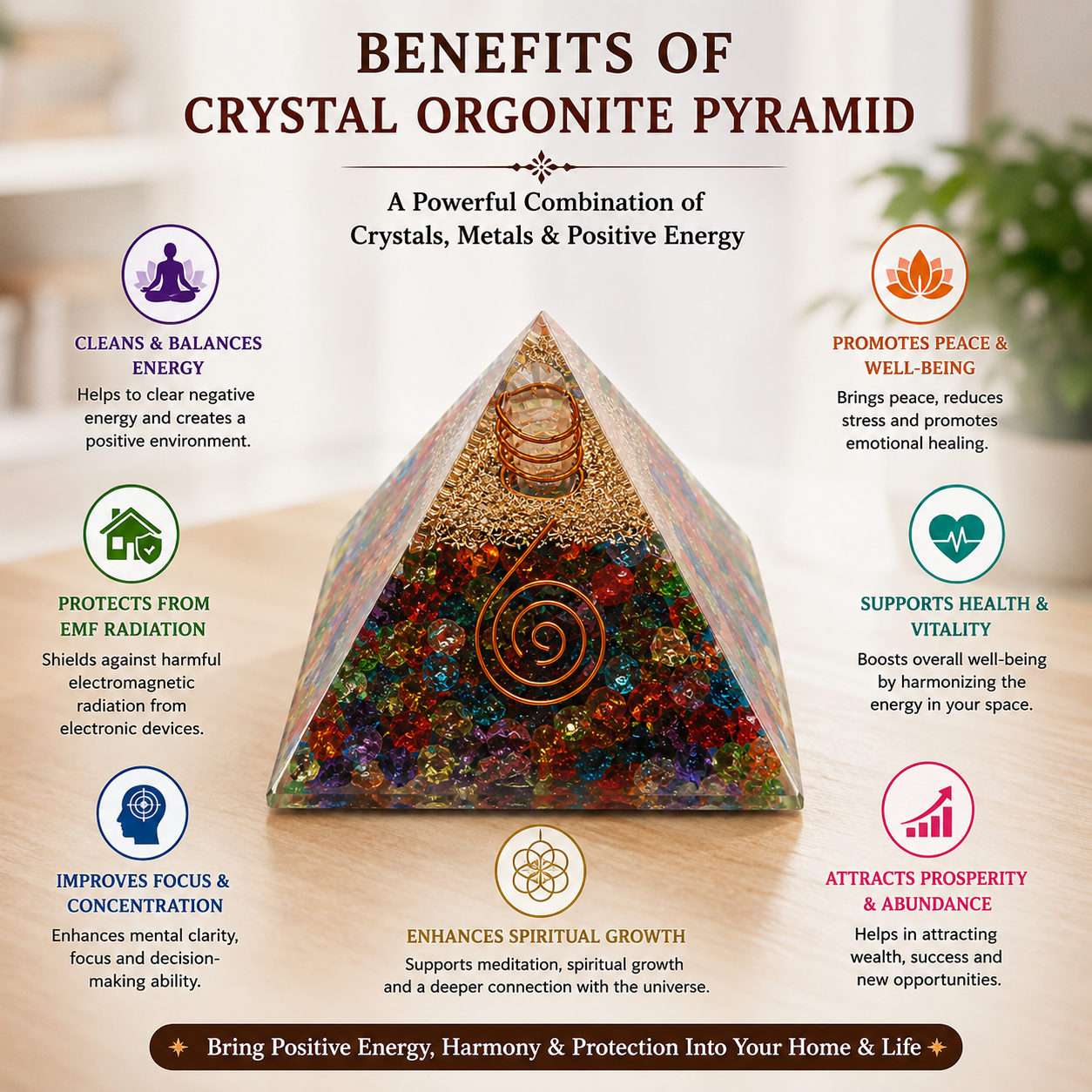 Crystal Healing Orgonite Pyramid thumbnail 3