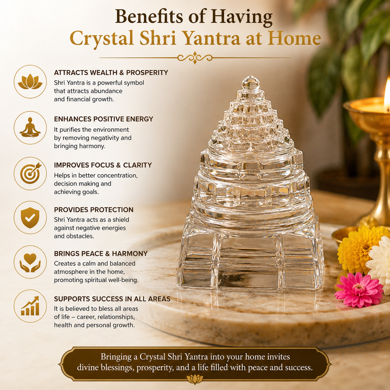 Crystal Shri Yantra thumbnail 4