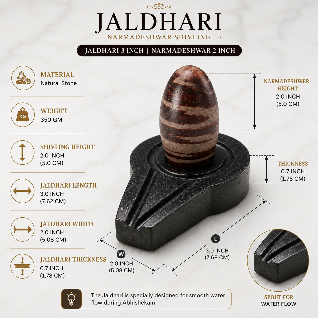 Jaldhari 3 Inch with Narmadeshwar 2 Inch
