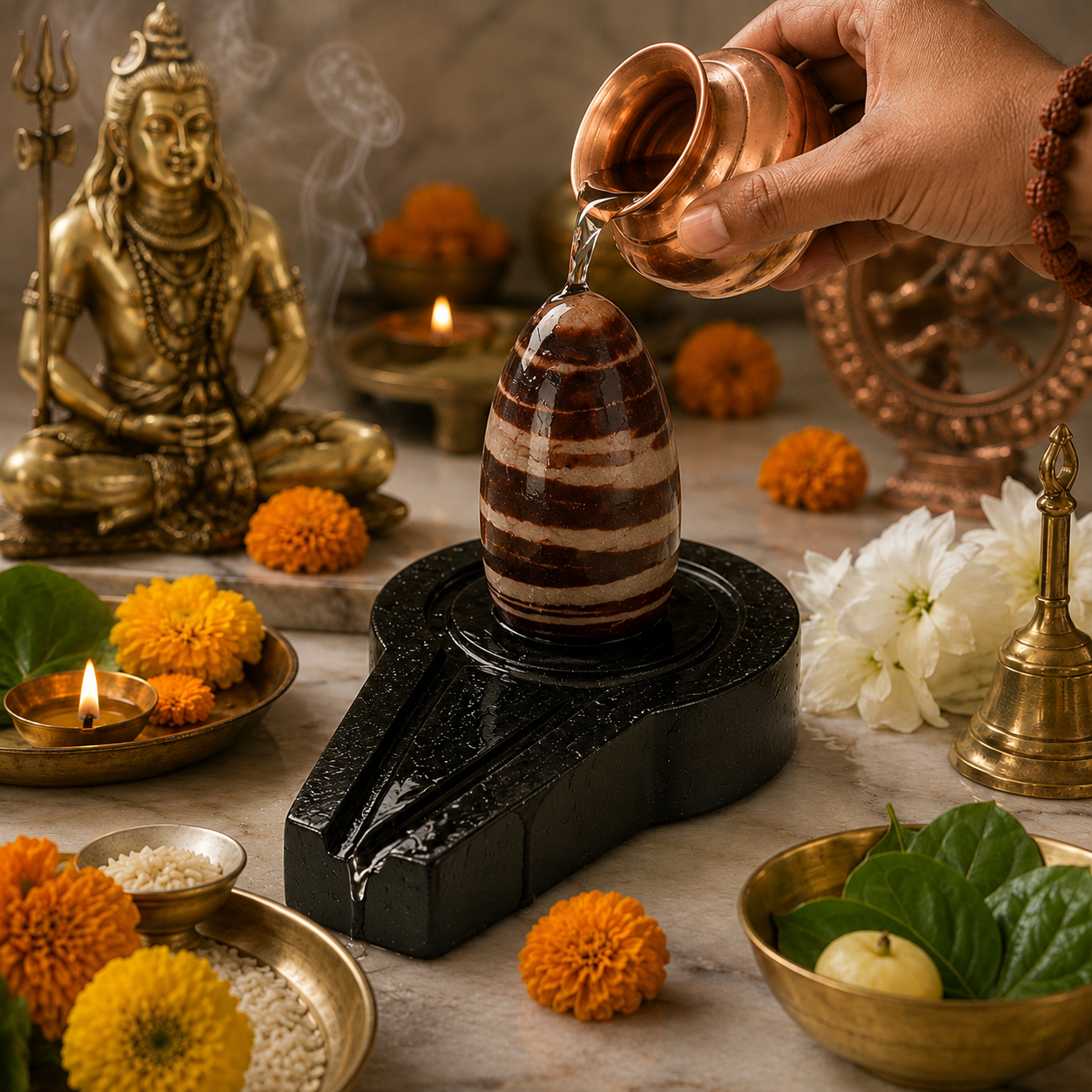 Jaldhari 4 Inch with Narmadeshwar 3 Inch thumbnail 3