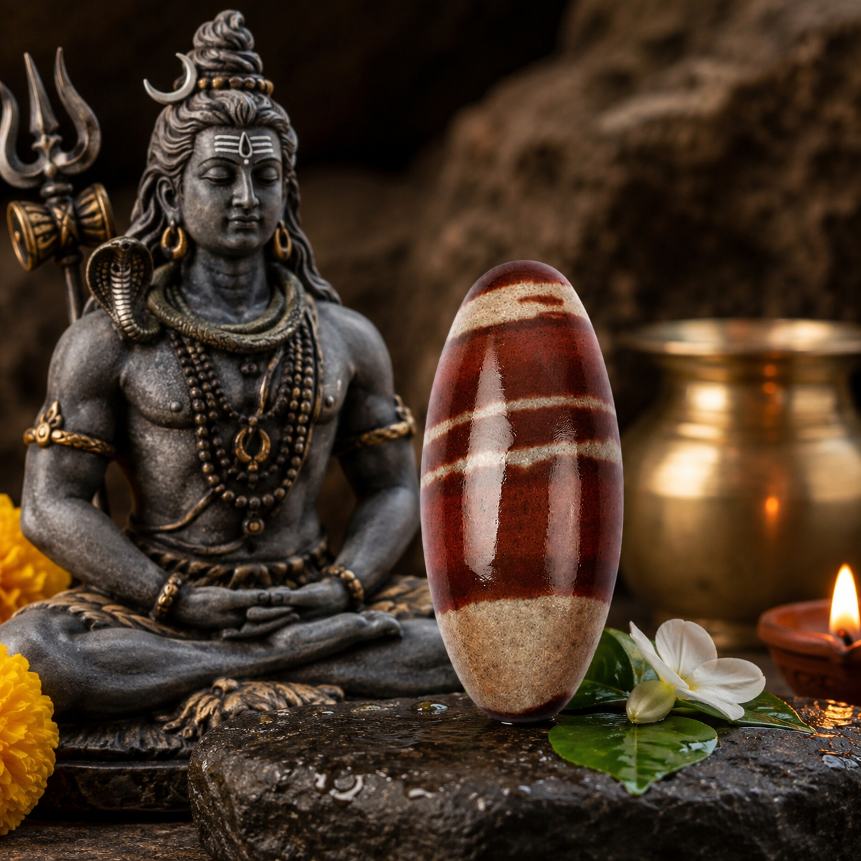Narmadeshwar Shivling 6 Inch thumbnail 3