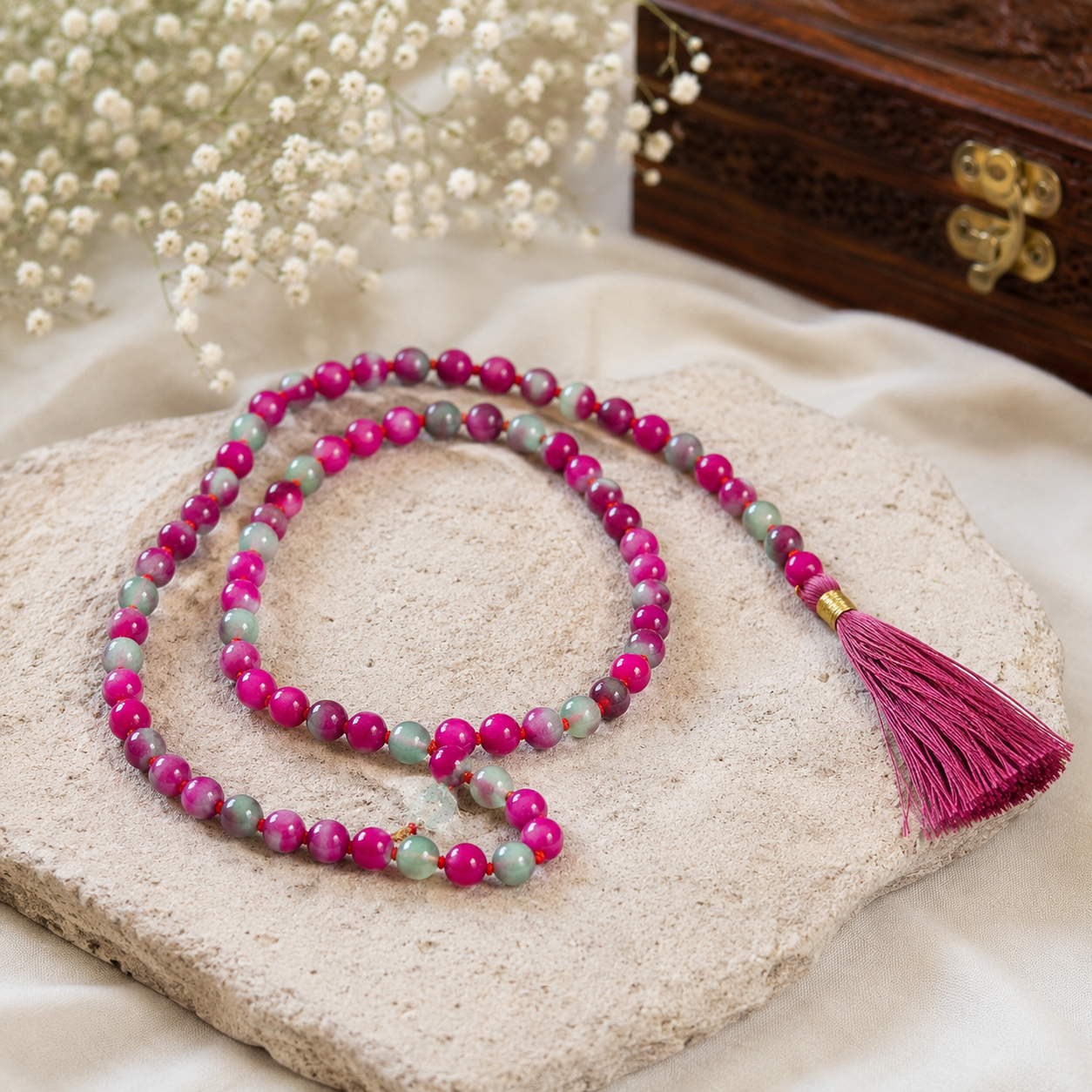 Purple & Green Hakik Mala