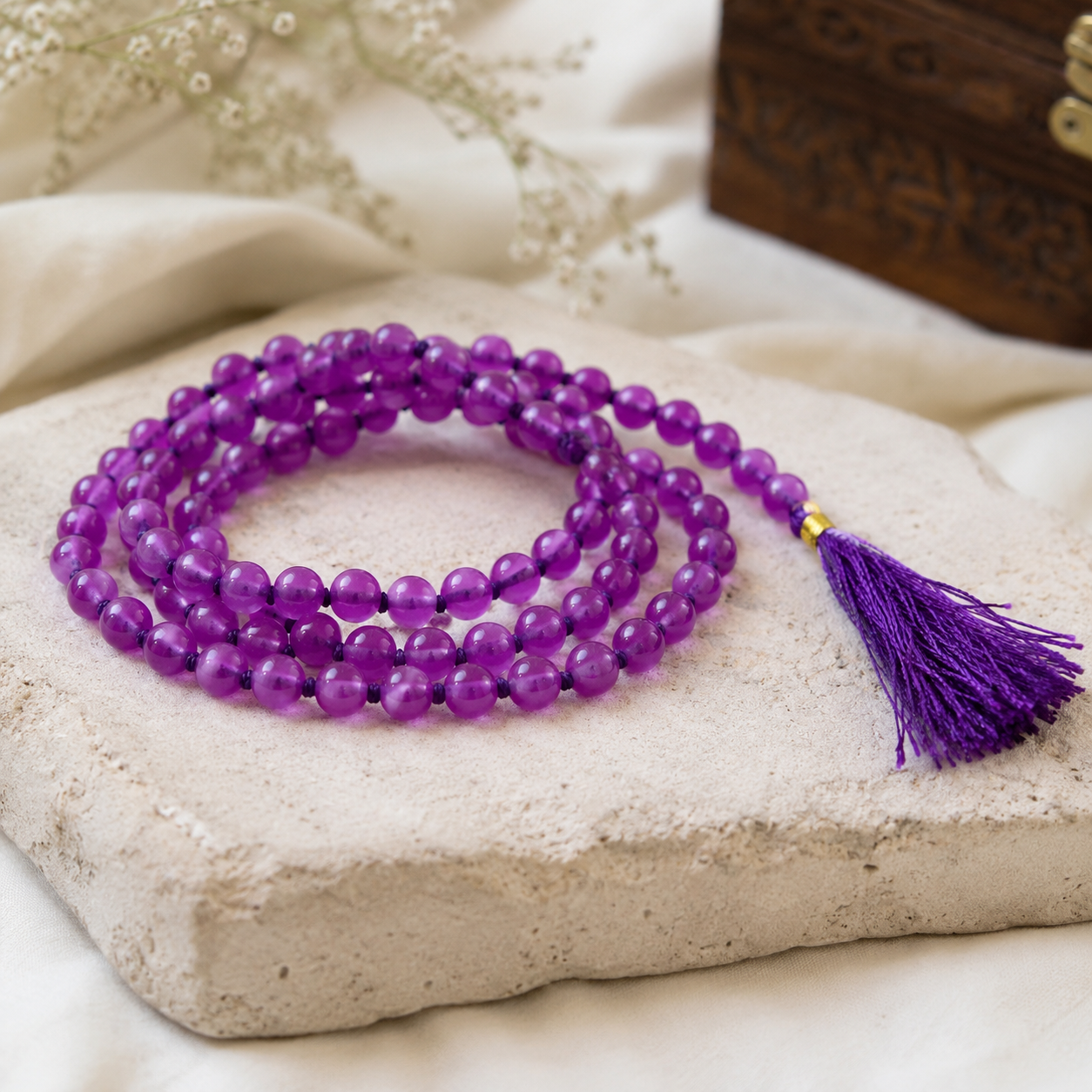 Violet Hakik (Agate) Mala