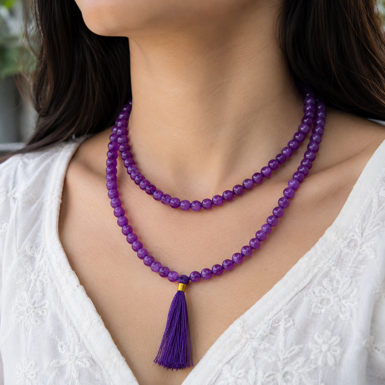 Violet Hakik (Agate) Mala thumbnail 2