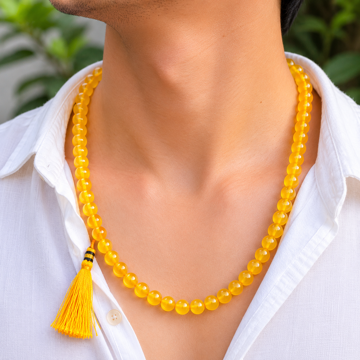 Yellow Hakik (Agate) Mala thumbnail 2