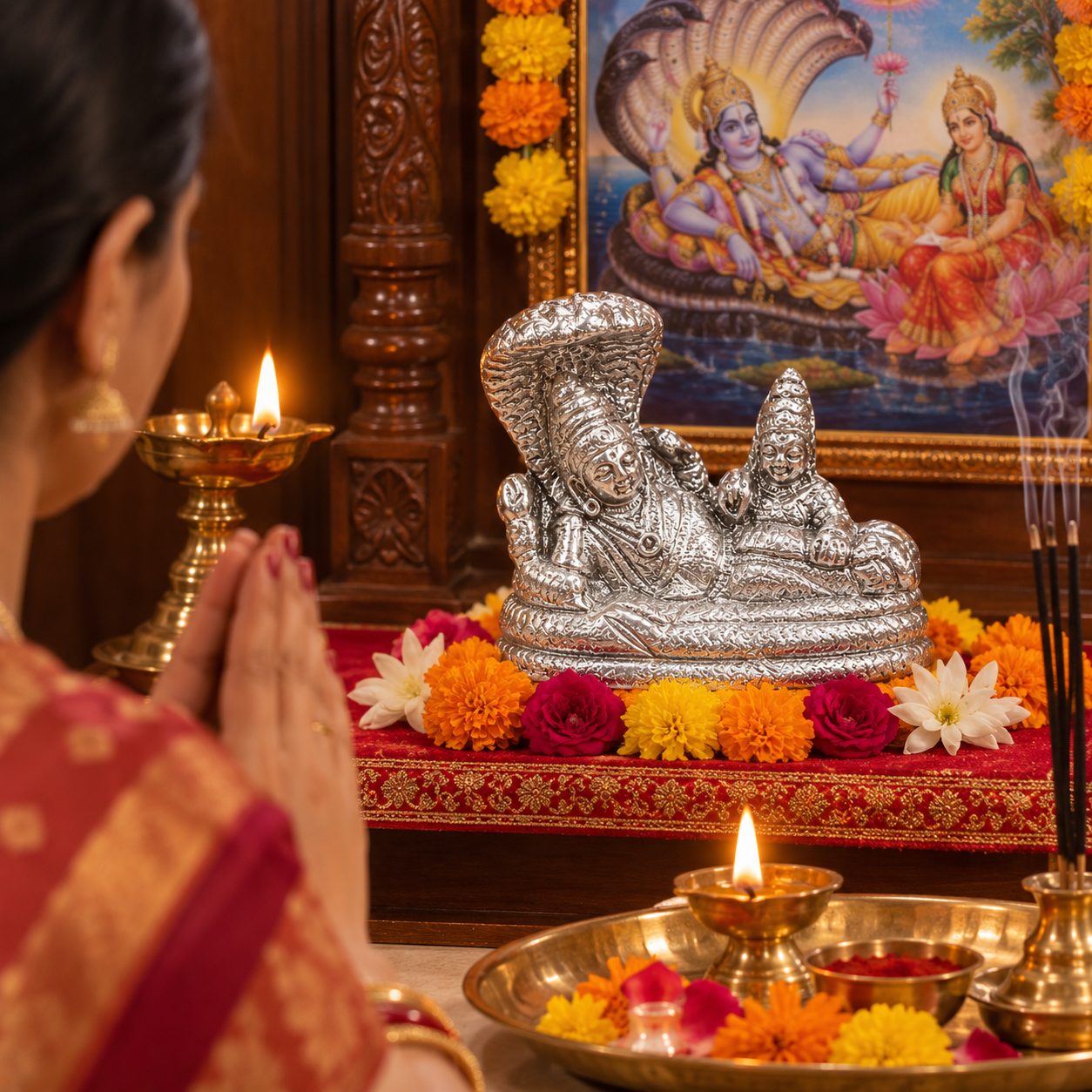 Parad Sheshnag Vishnu Laxmi thumbnail 3
