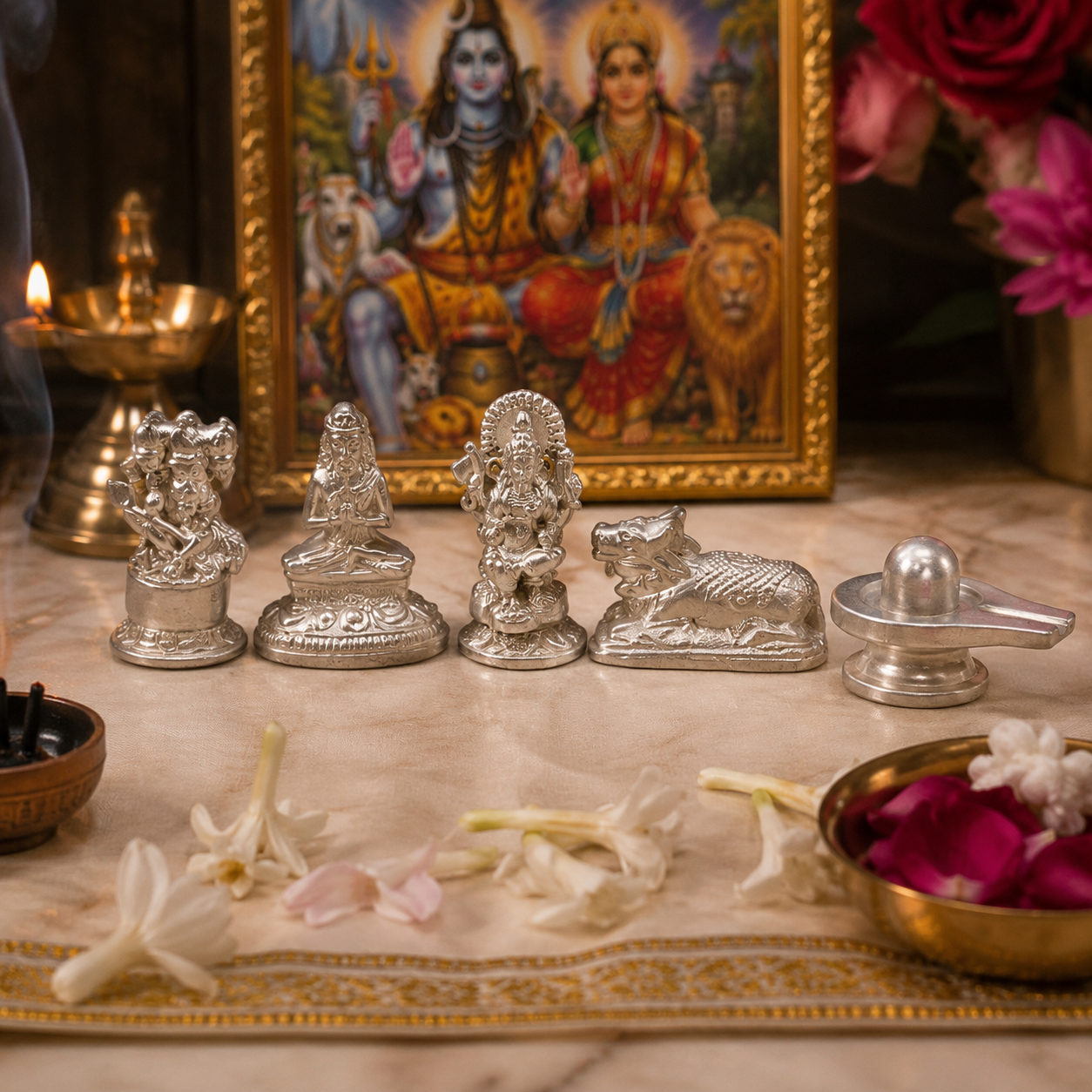 Parad Shiv Panchayat 5 Piece Set