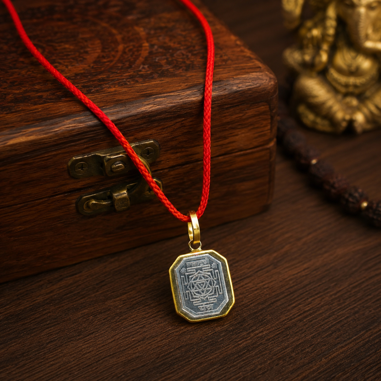 Bagalamukhi Dibbi (Box) Yantra Pendant thumbnail 2