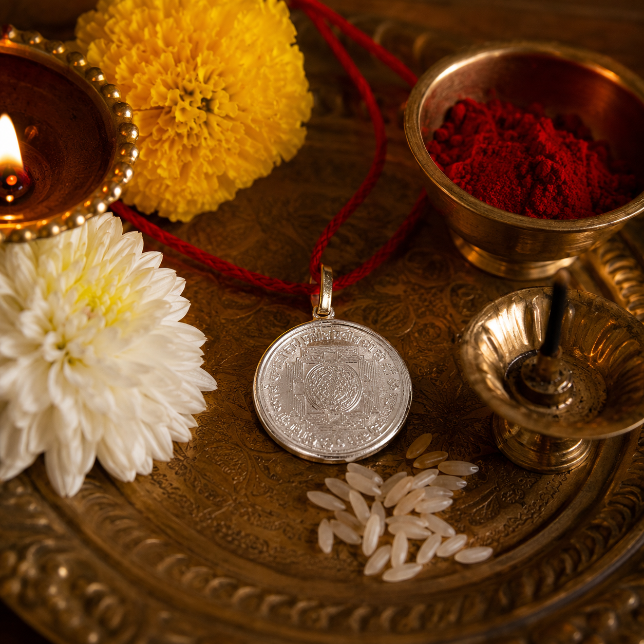 Shree Yantra Dibbi (Box) Pendant thumbnail 2