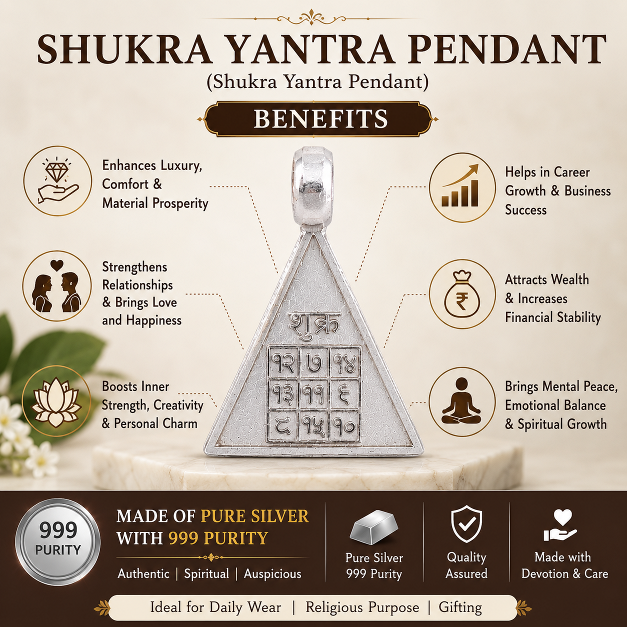Shukra Yantra Pendant thumbnail 4