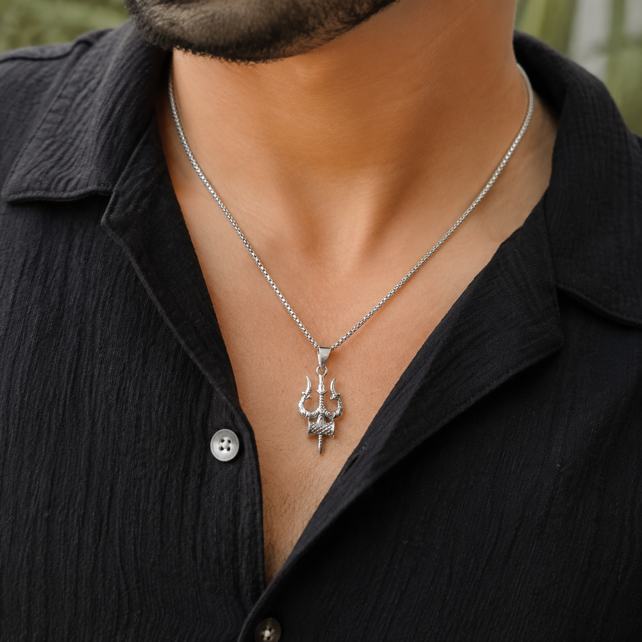 Shiv Trishul Damaru Pendant thumbnail 3