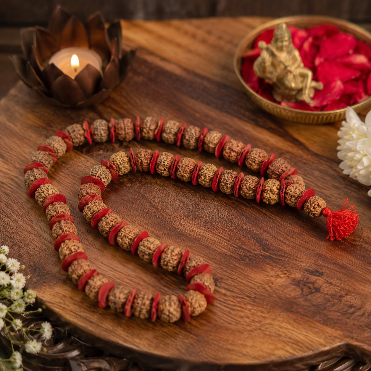 5 Mukhi Rudraksha Kantha Mala thumbnail 3