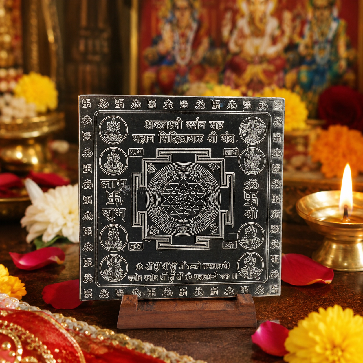 Silver Ashtalakshmi Yantra thumbnail 2