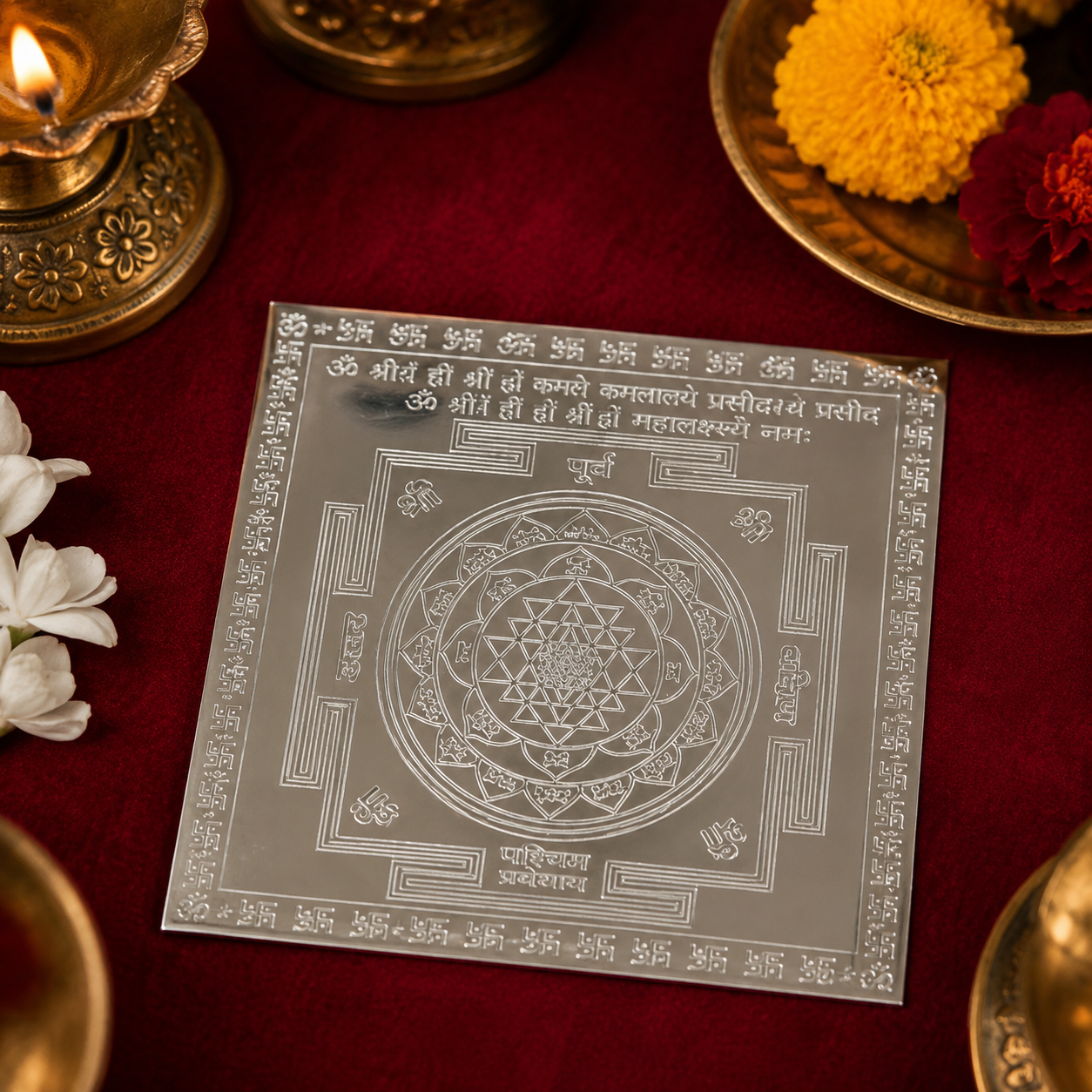 Silver Shree Yantra Pendant thumbnail 2