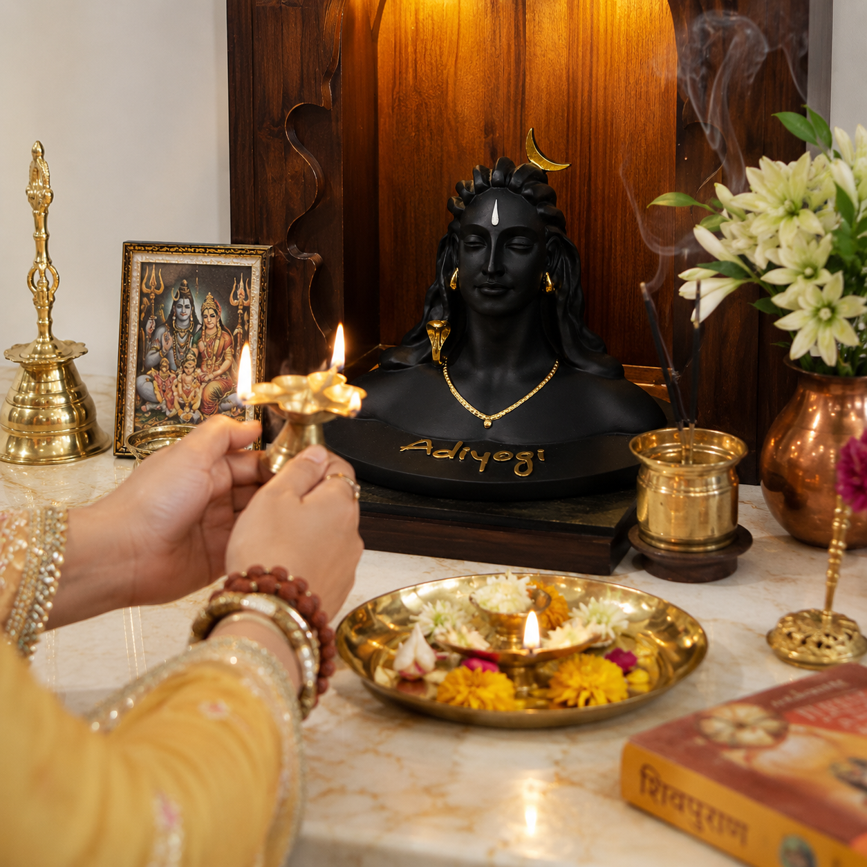 Adiyogi Shiva Statue (Meditation Pose) thumbnail 2