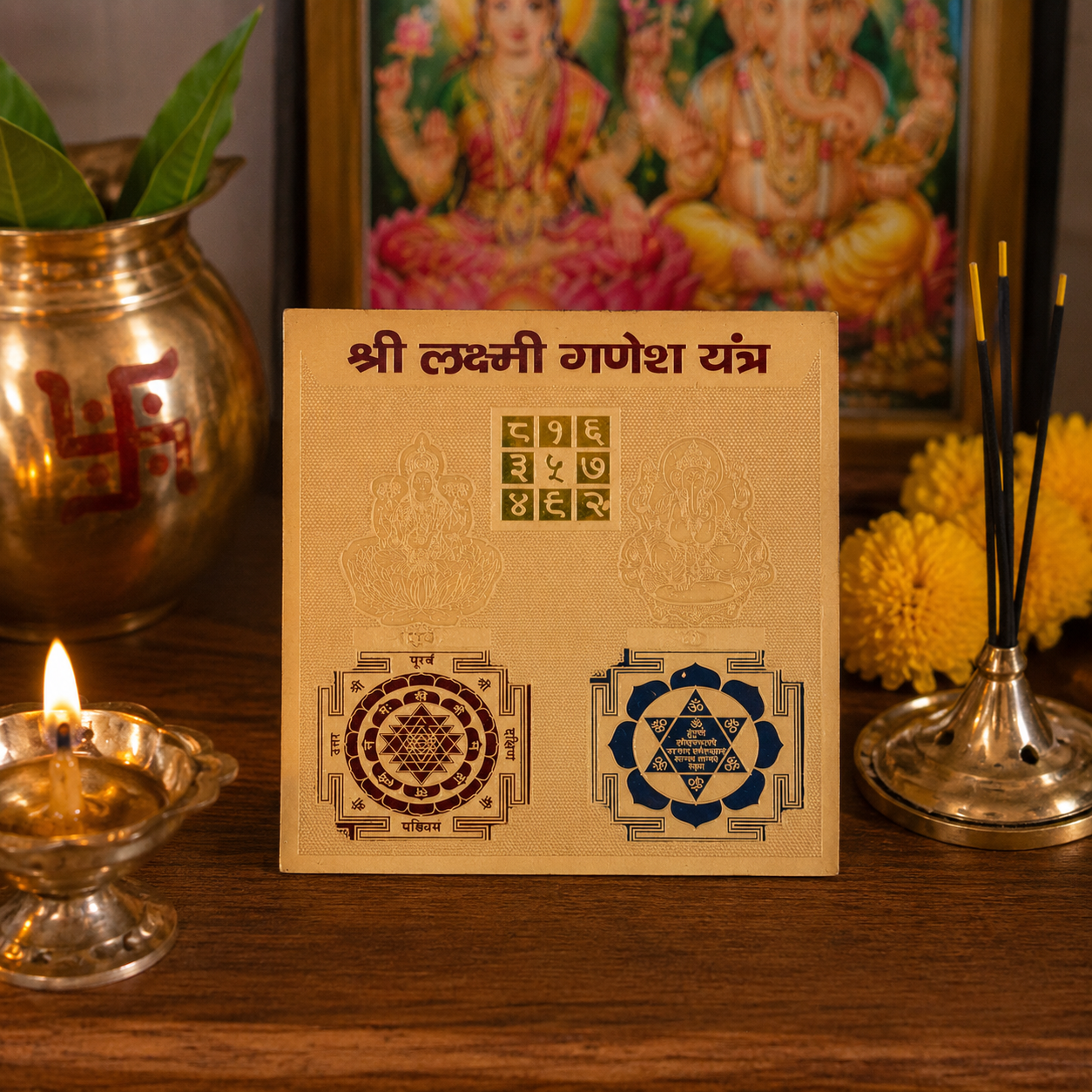 Laxmi Ganesh 3x3 Yantra