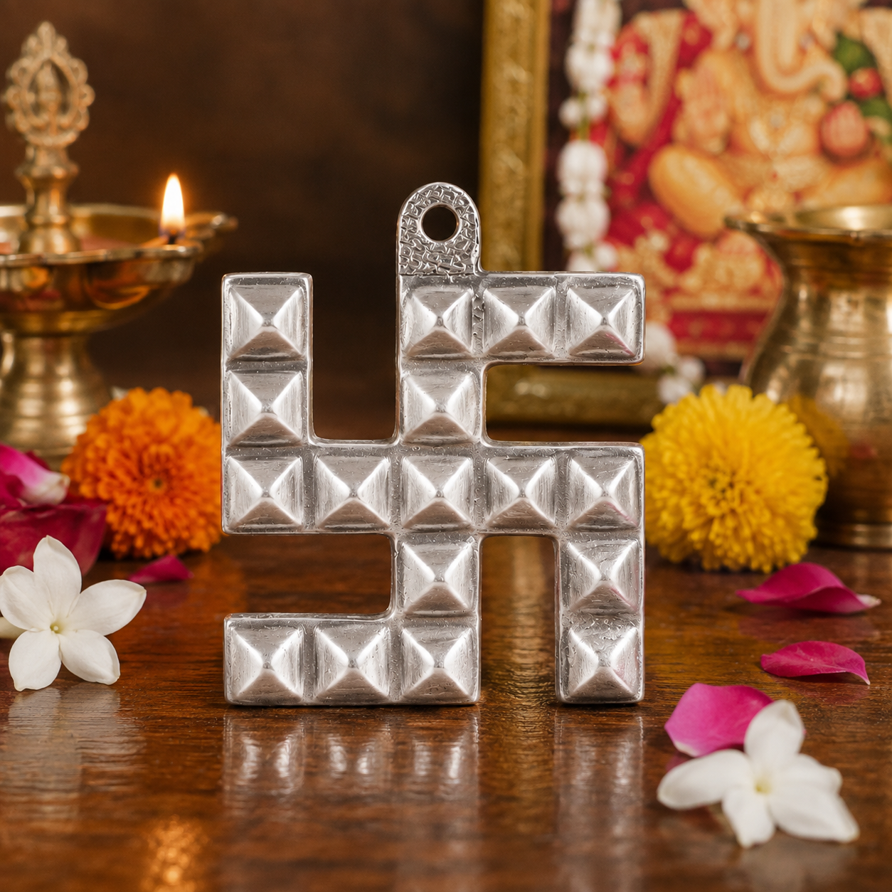Parad Swastik 3x3 Yantra