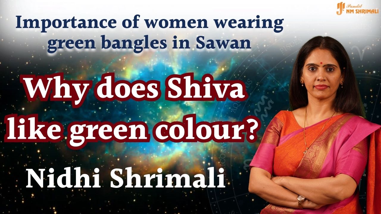 Wearing green bangles in Sawan